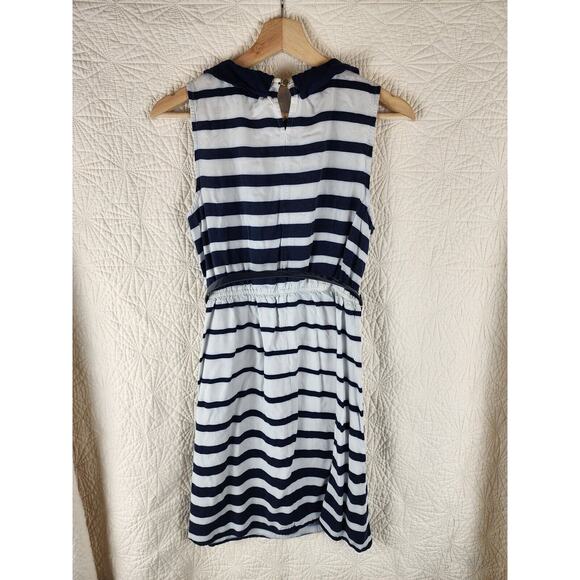 Elle Women's Sundress 90s Striped with Belt Size Small - Picture 5 of 8